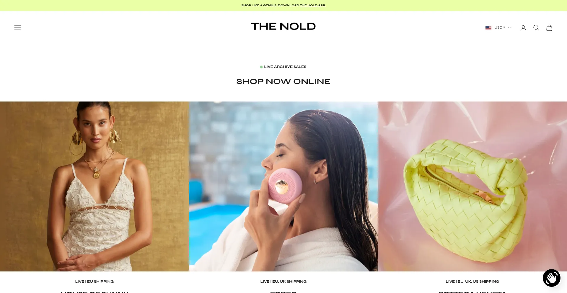 Website screenshot of Thenold.com