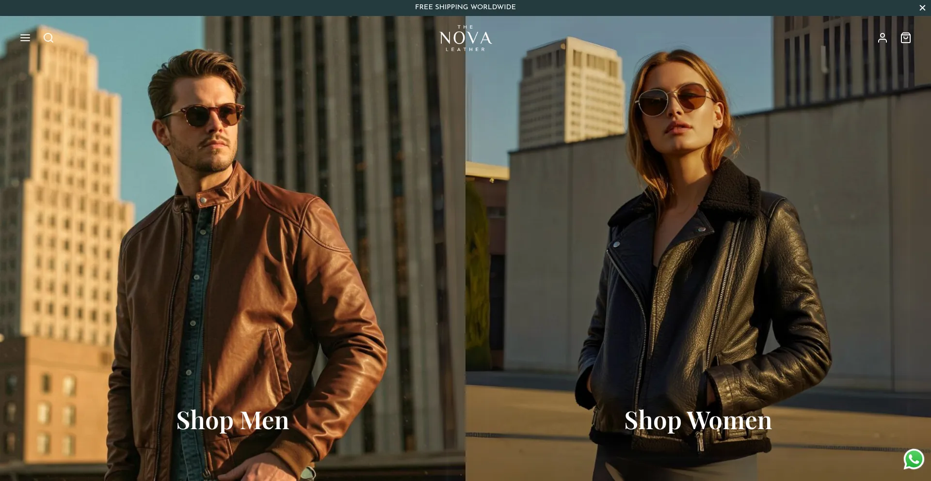 Thenovaleather.com Screenshot