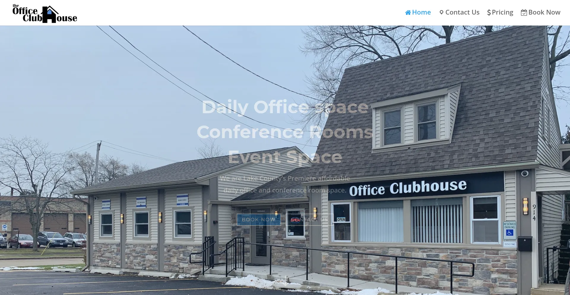 Website screenshot of Theofficeclubhouse.com