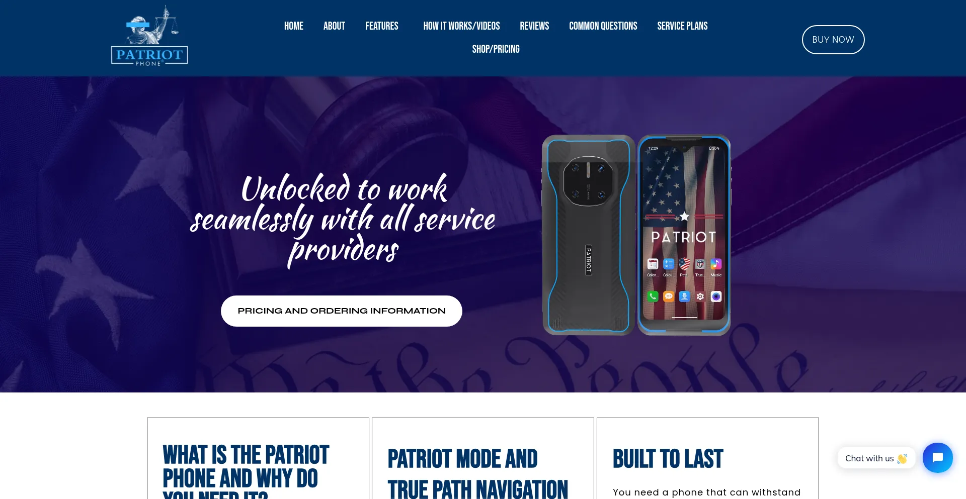 Thepatriotphone.com Screenshot