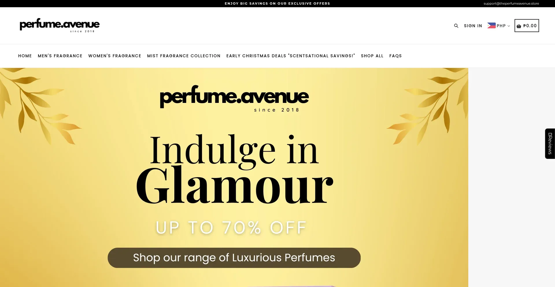 Theperfumeavenue.store Screenshot