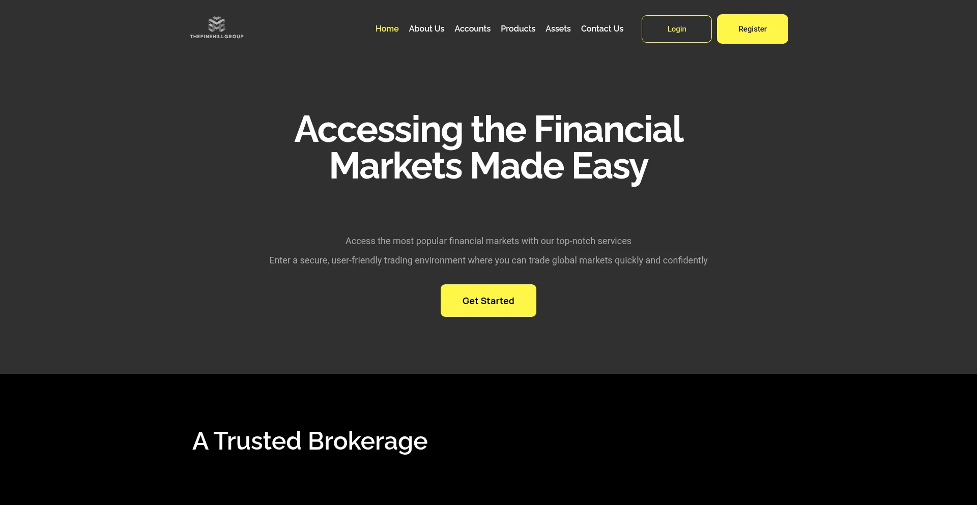 Website screenshot of Thepinehillgroups.com