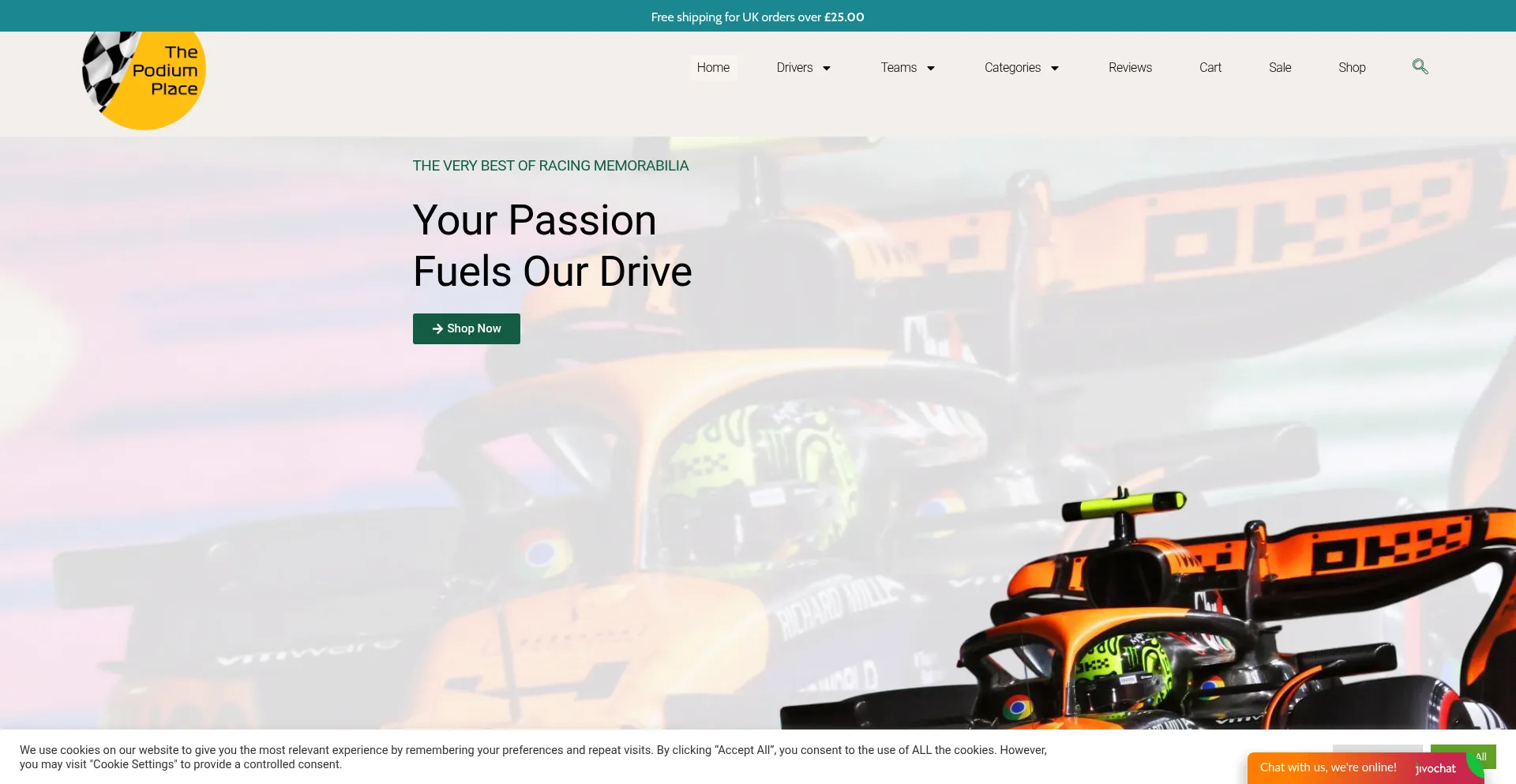 Website screenshot of Thepodiumplace.co.uk