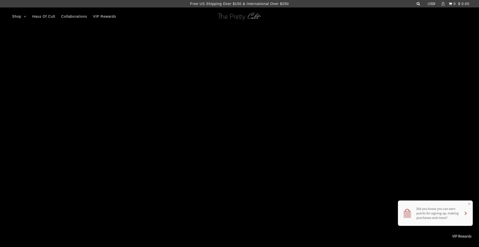 Website screenshot of Theprettycult.com