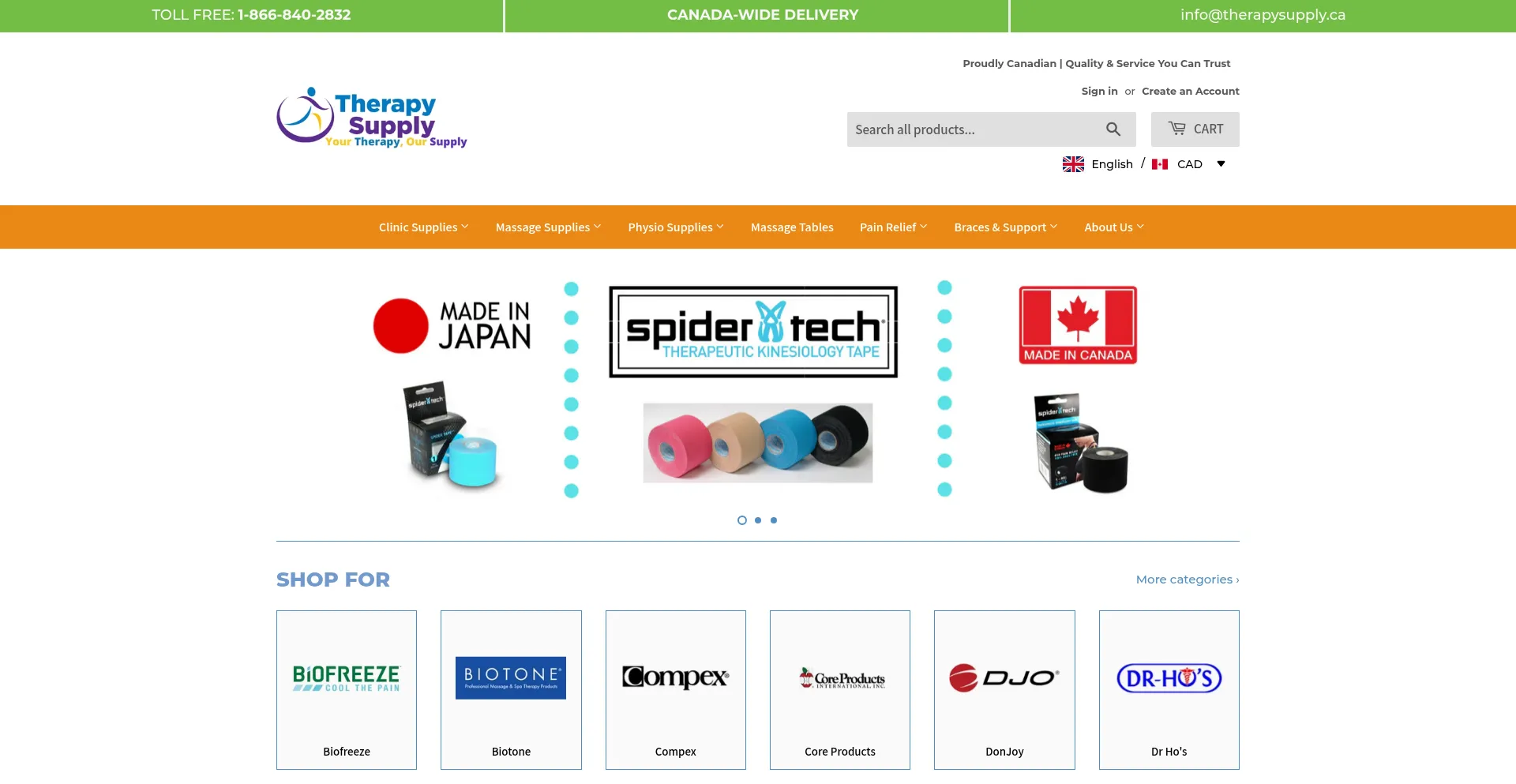 Therapysupply.ca Screenshot