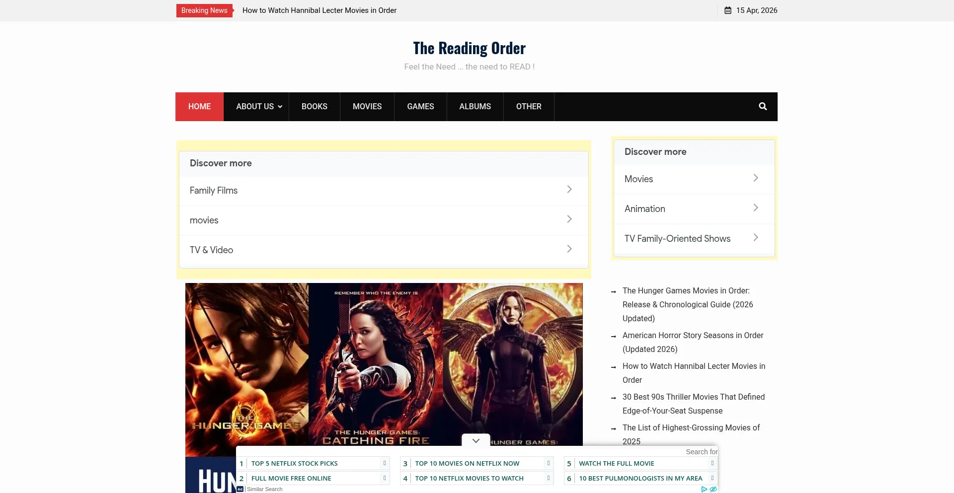 Thereadingorder.com
