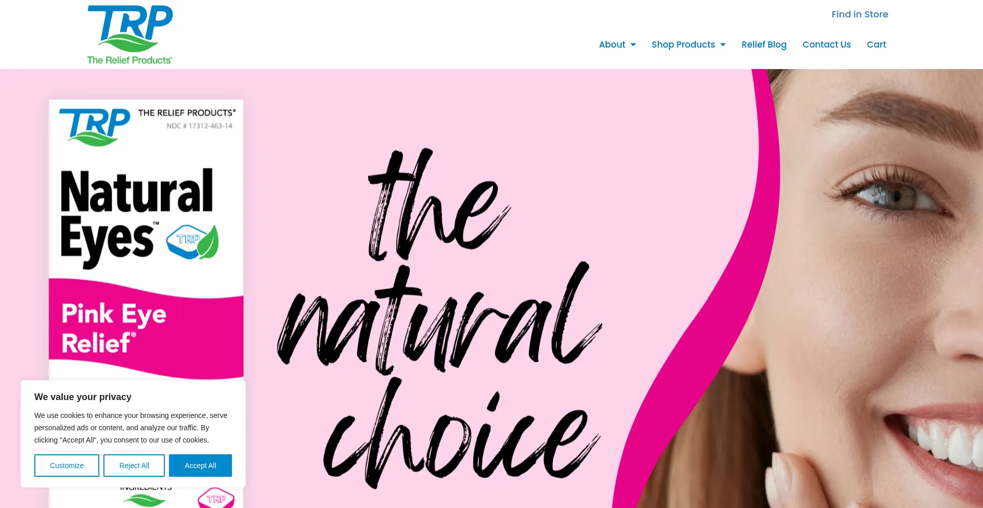 Thereliefproducts.com Screenshot