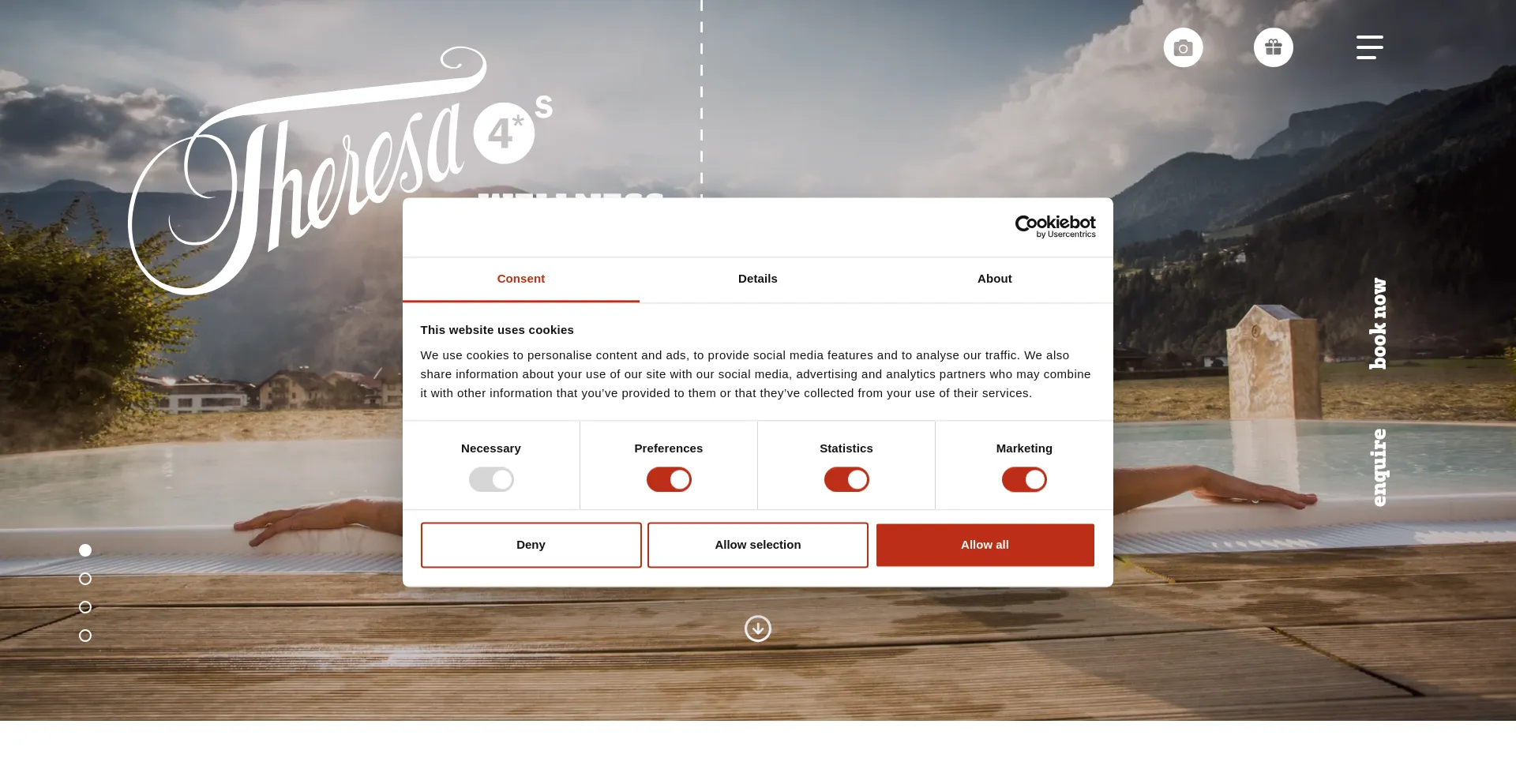 Website screenshot of Theresa.at