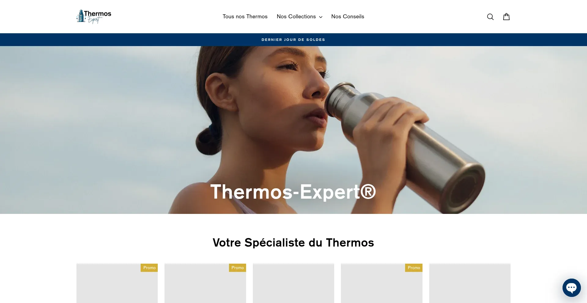 Website screenshot of Thermos-expert.com