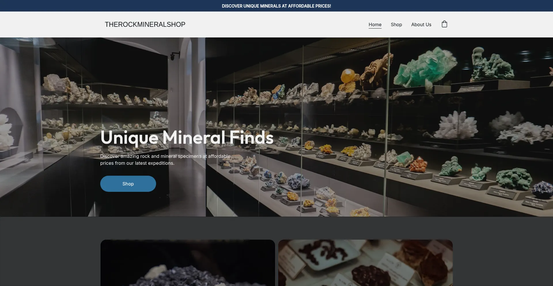 Therockmineralshop.com Screenshot