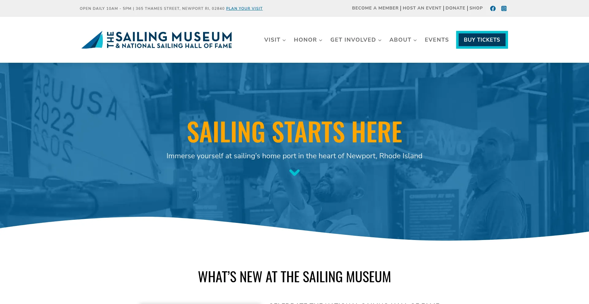 Website screenshot of Thesailingmuseum.org