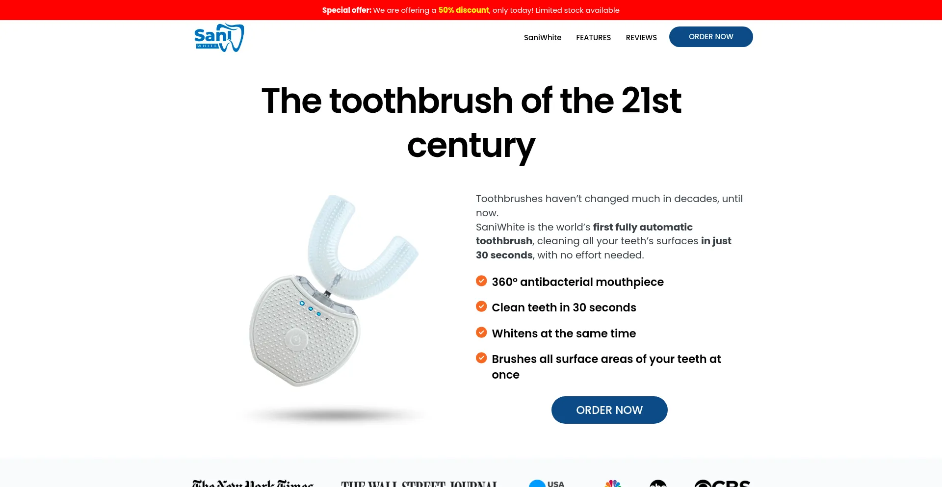 Website screenshot of Thesaniwhite.com