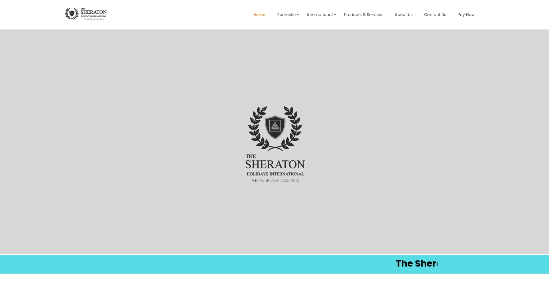 Website screenshot of Thesheratonholidaysinternational.com