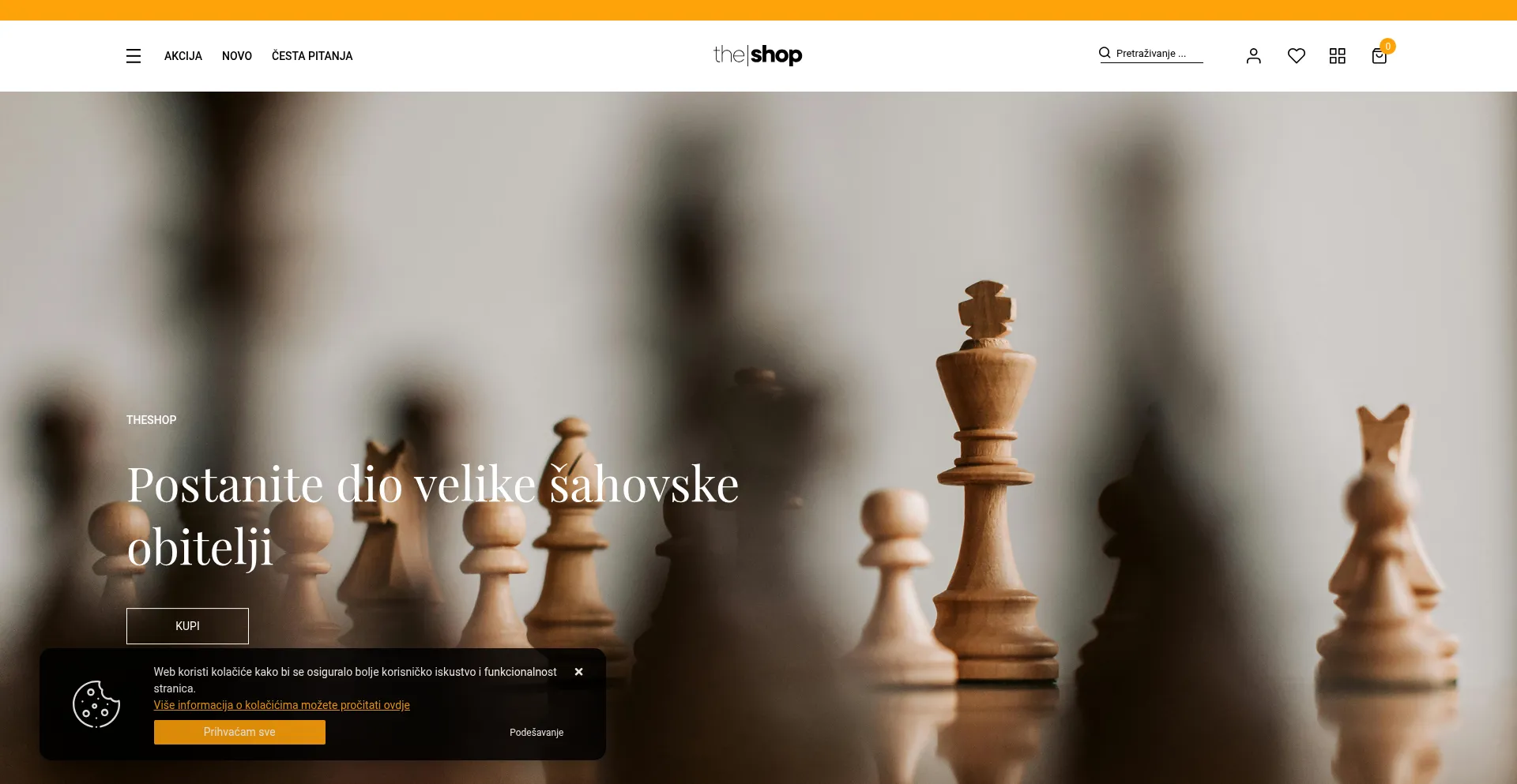 Website screenshot of Theshop.hr