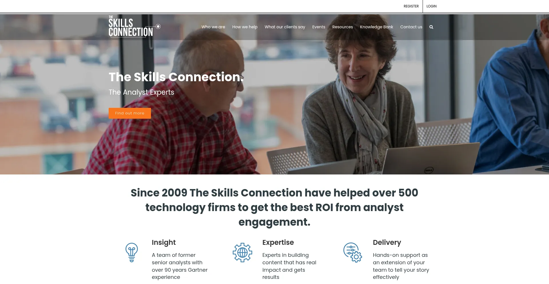 Website screenshot of Theskillsconnection.com