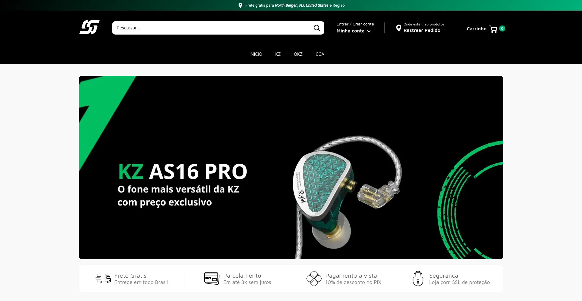 Website screenshot of Thespacemusic.com.br