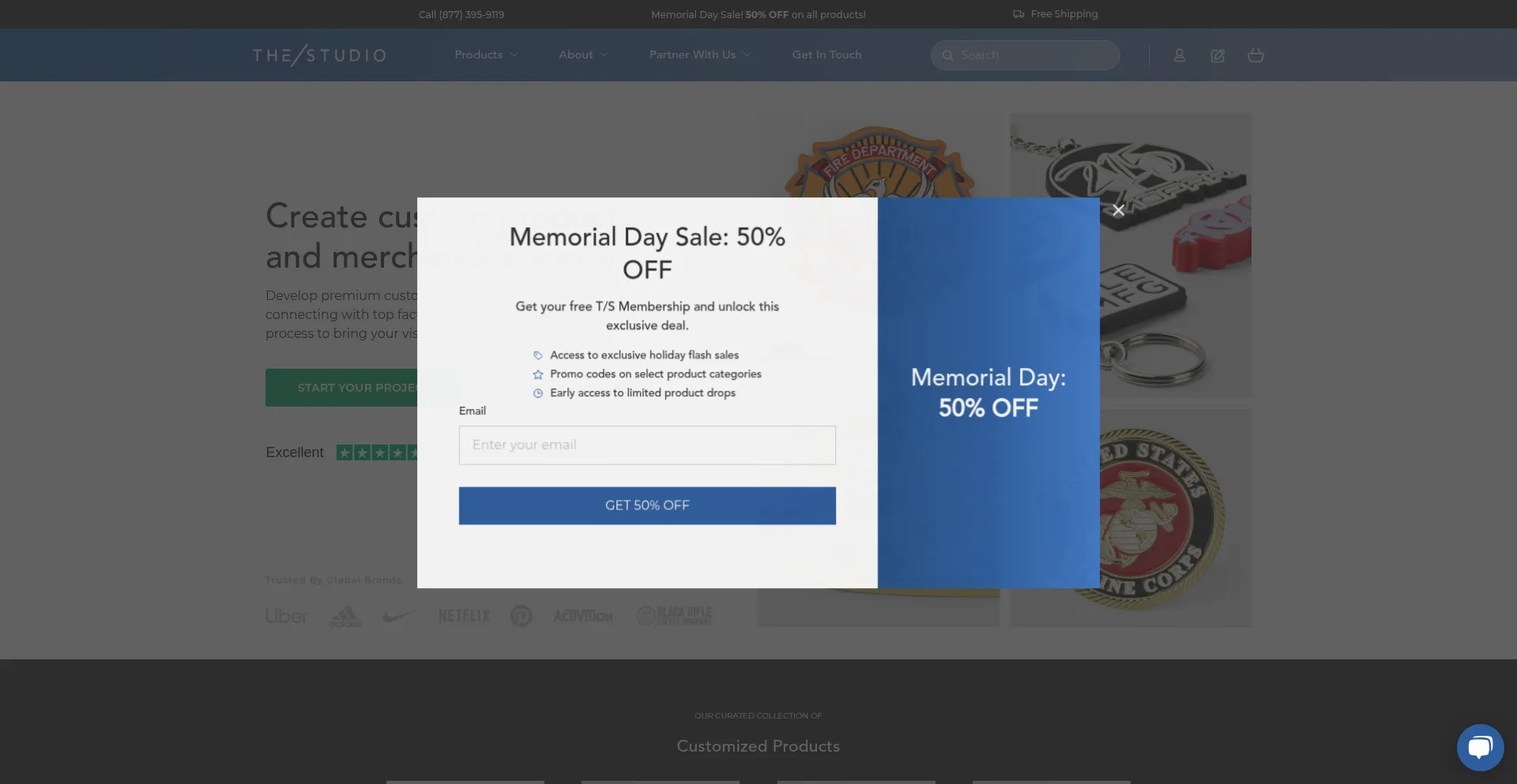Website screenshot of Thestudio.com
