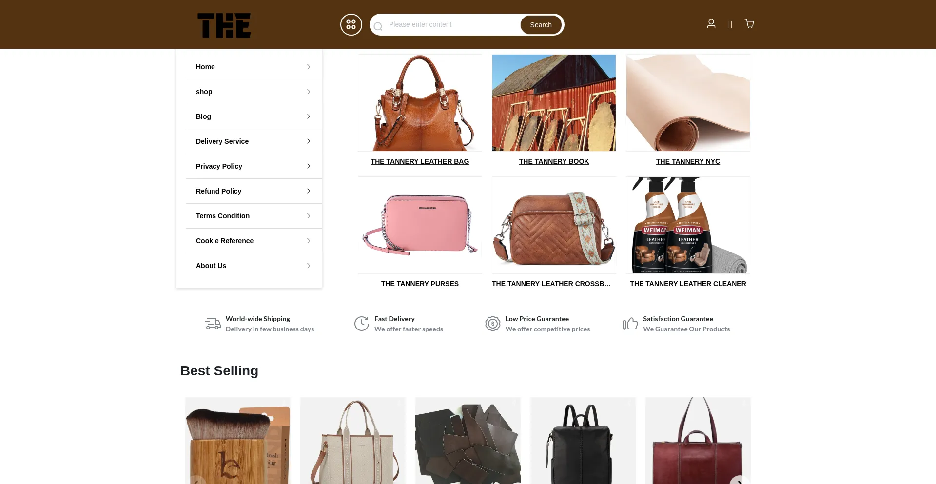 Thetannery.shop Screenshot