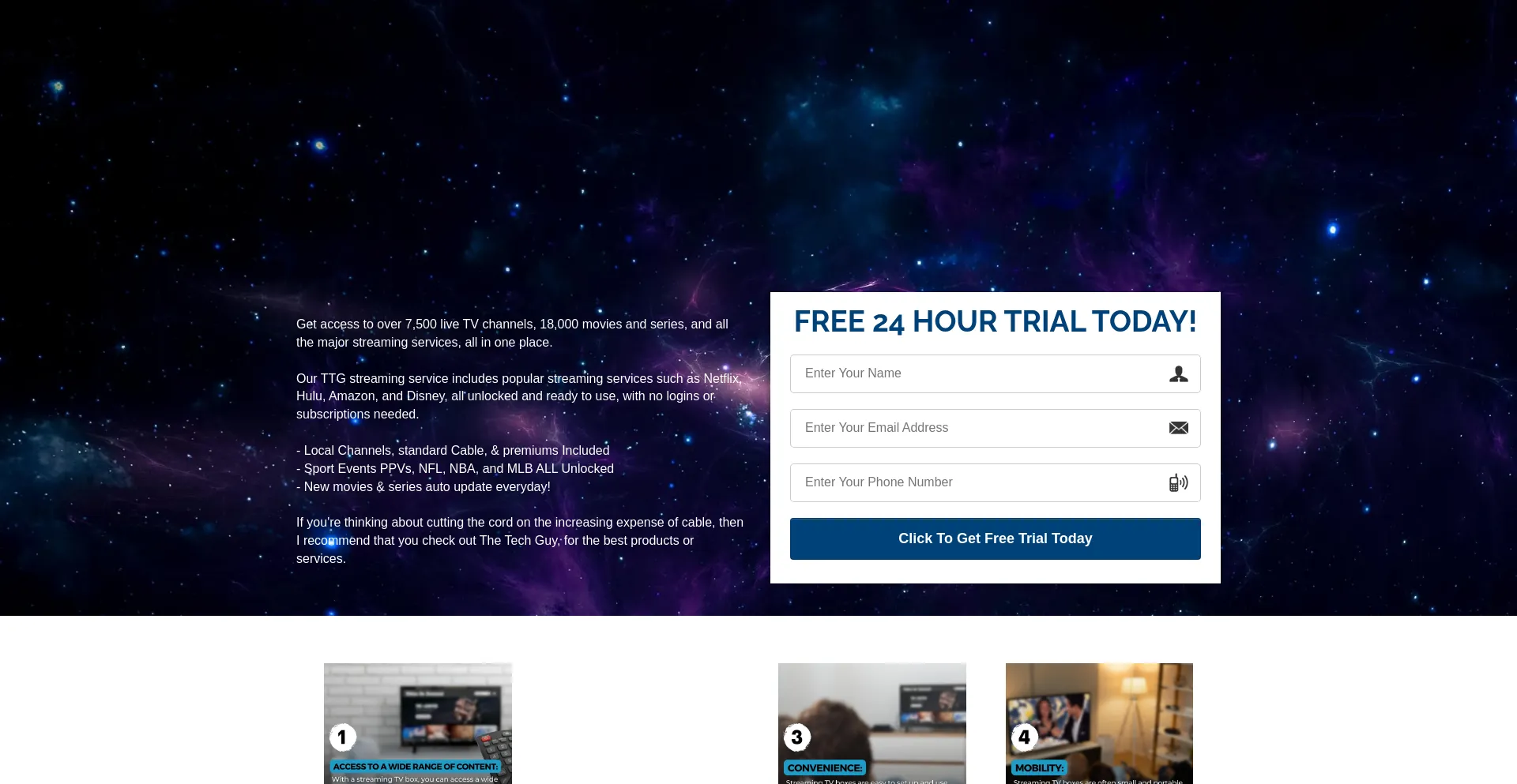 Website screenshot of Thetechguy.io