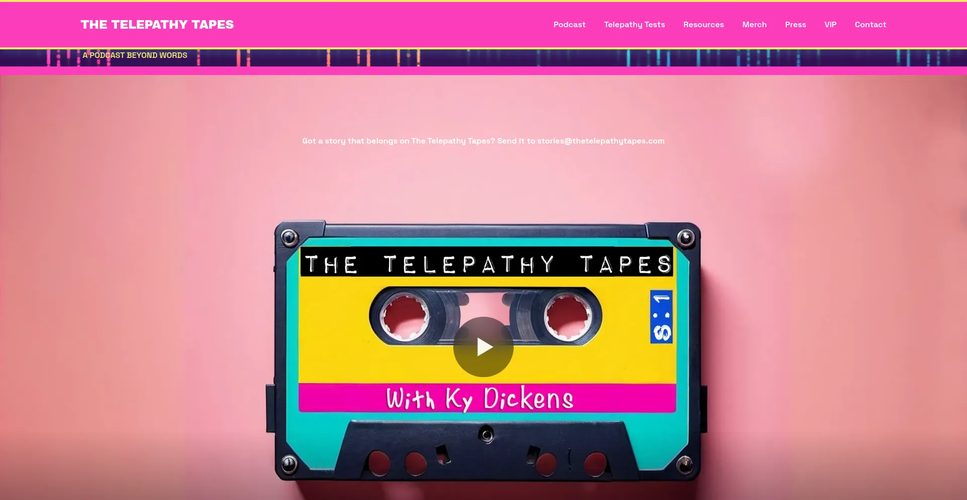 Thetelepathytapes.com Screenshot