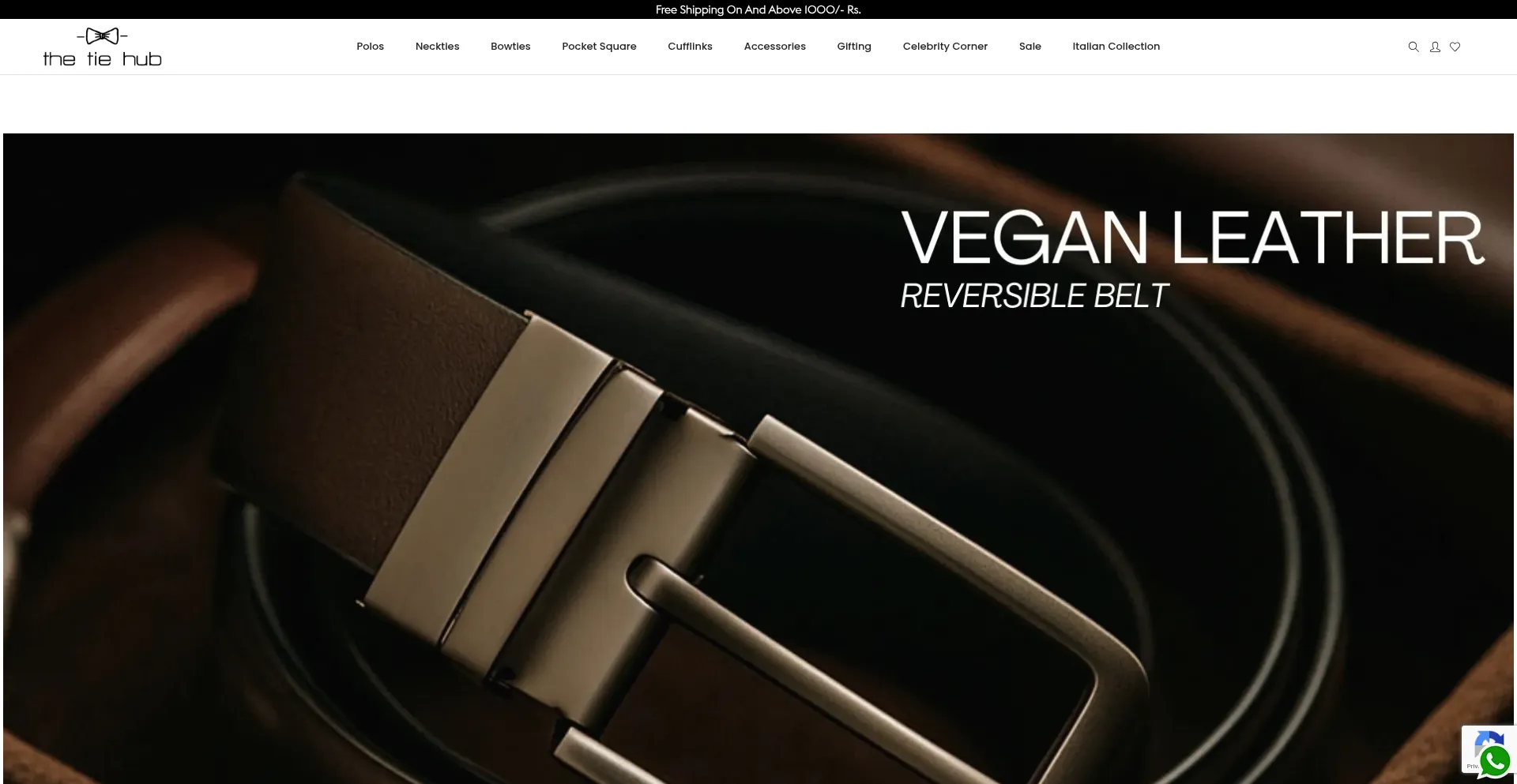 Website screenshot of Thetiehub.com