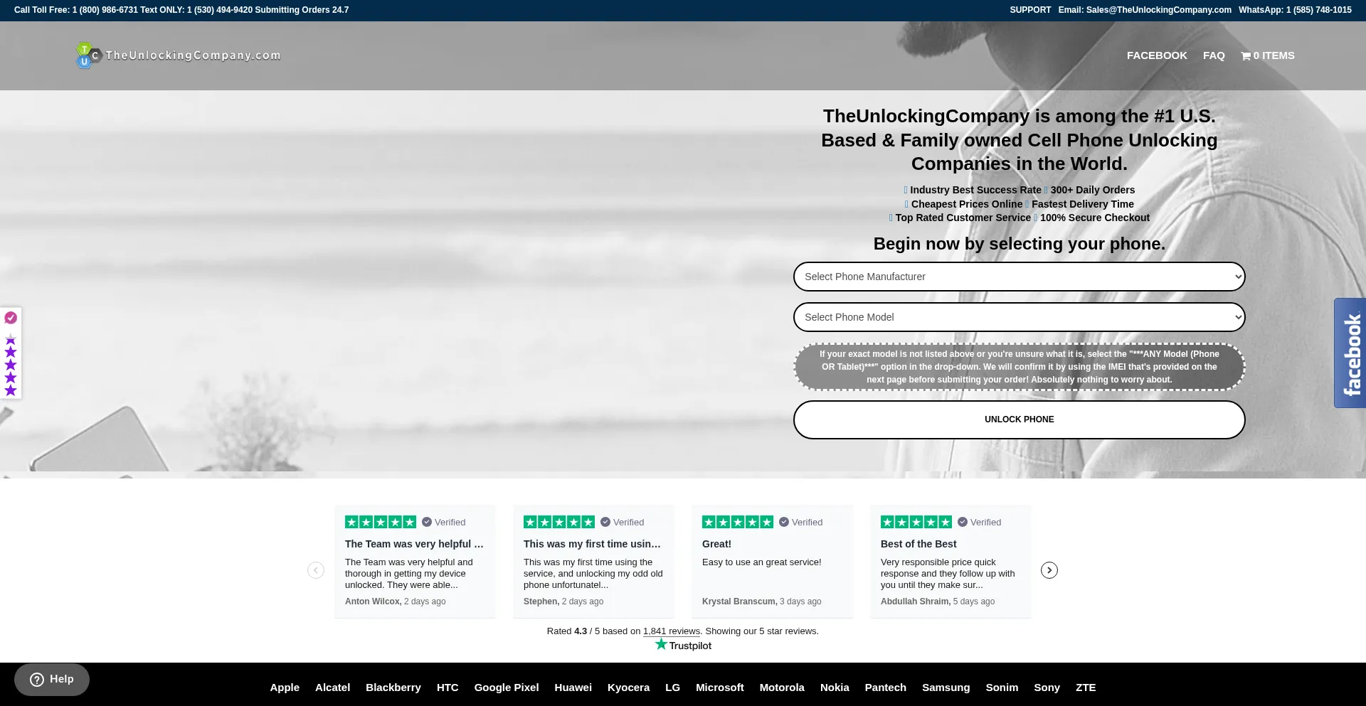 Theunlockingcompany.com Screenshot