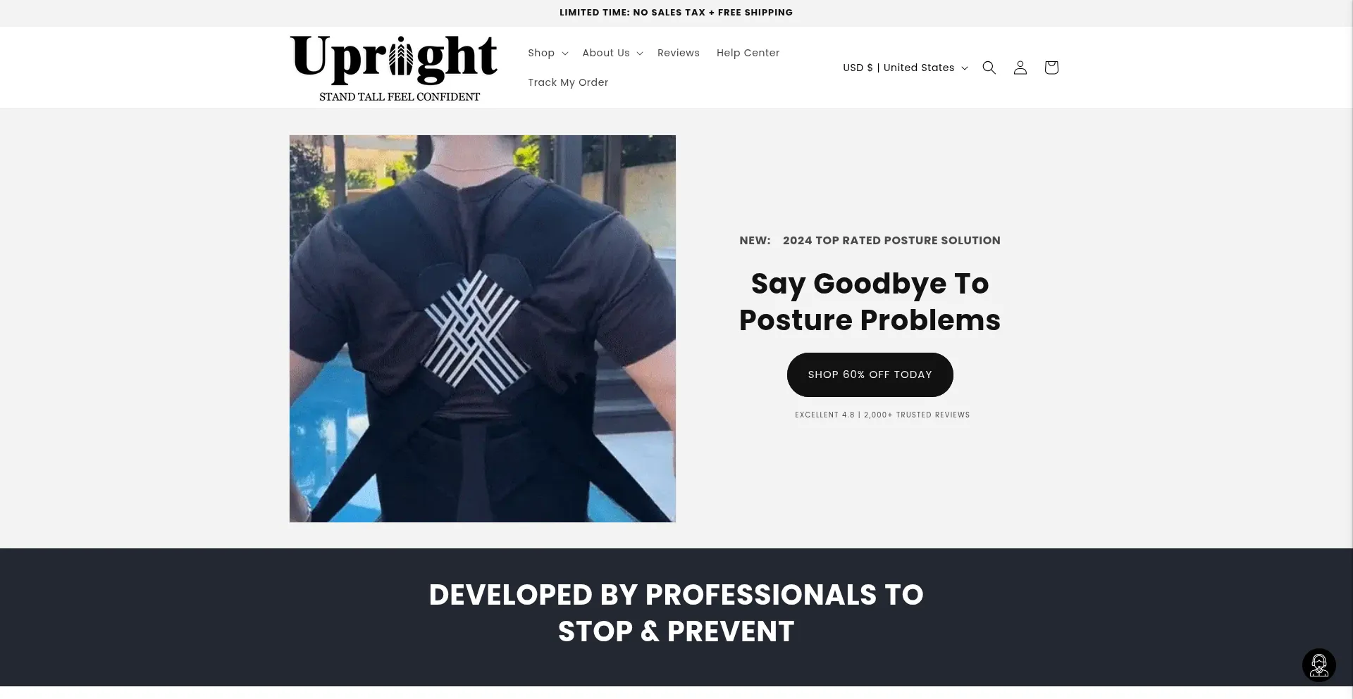 Website screenshot of Theupright.net