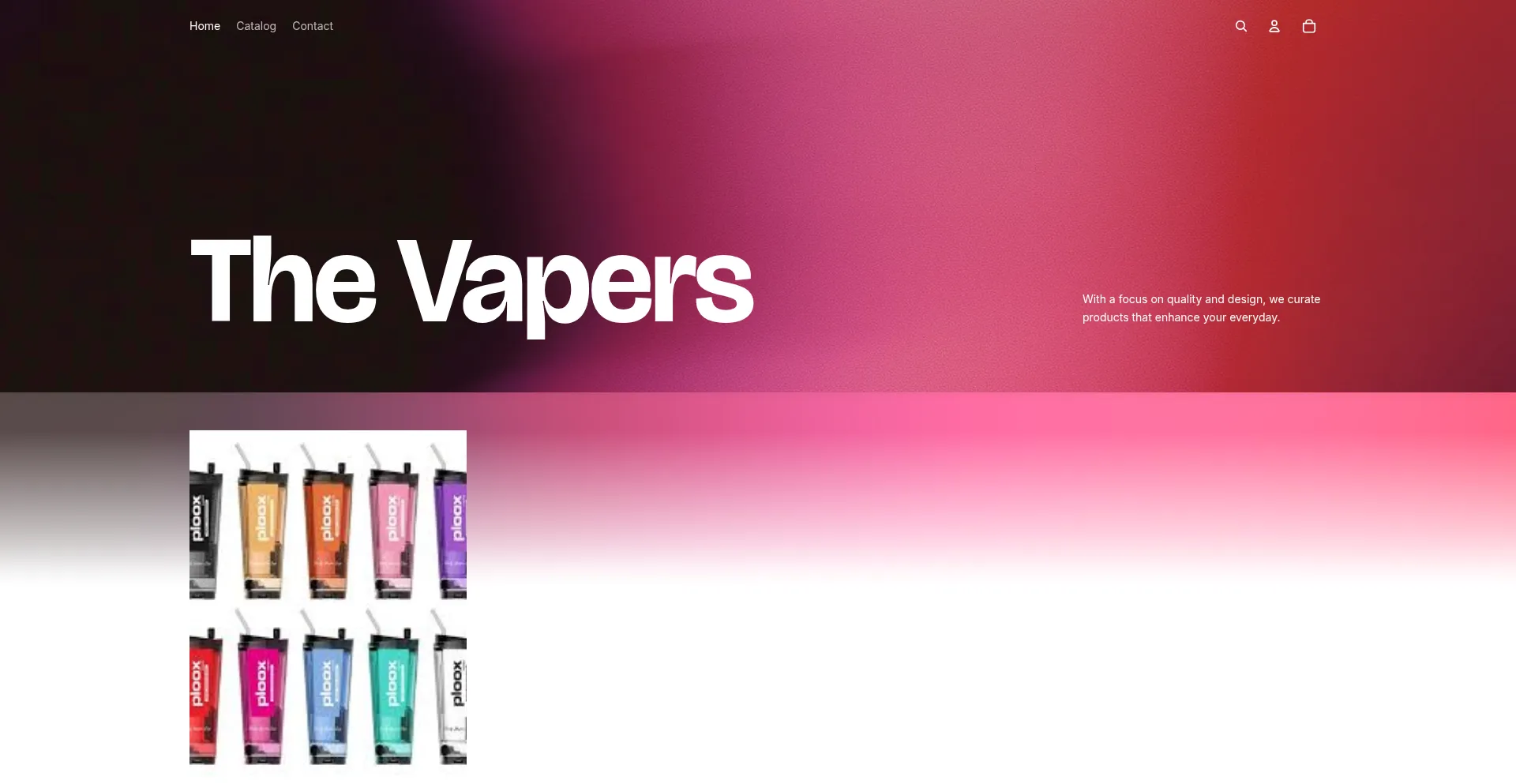 Website screenshot of Thevapersllc.myshopify.com