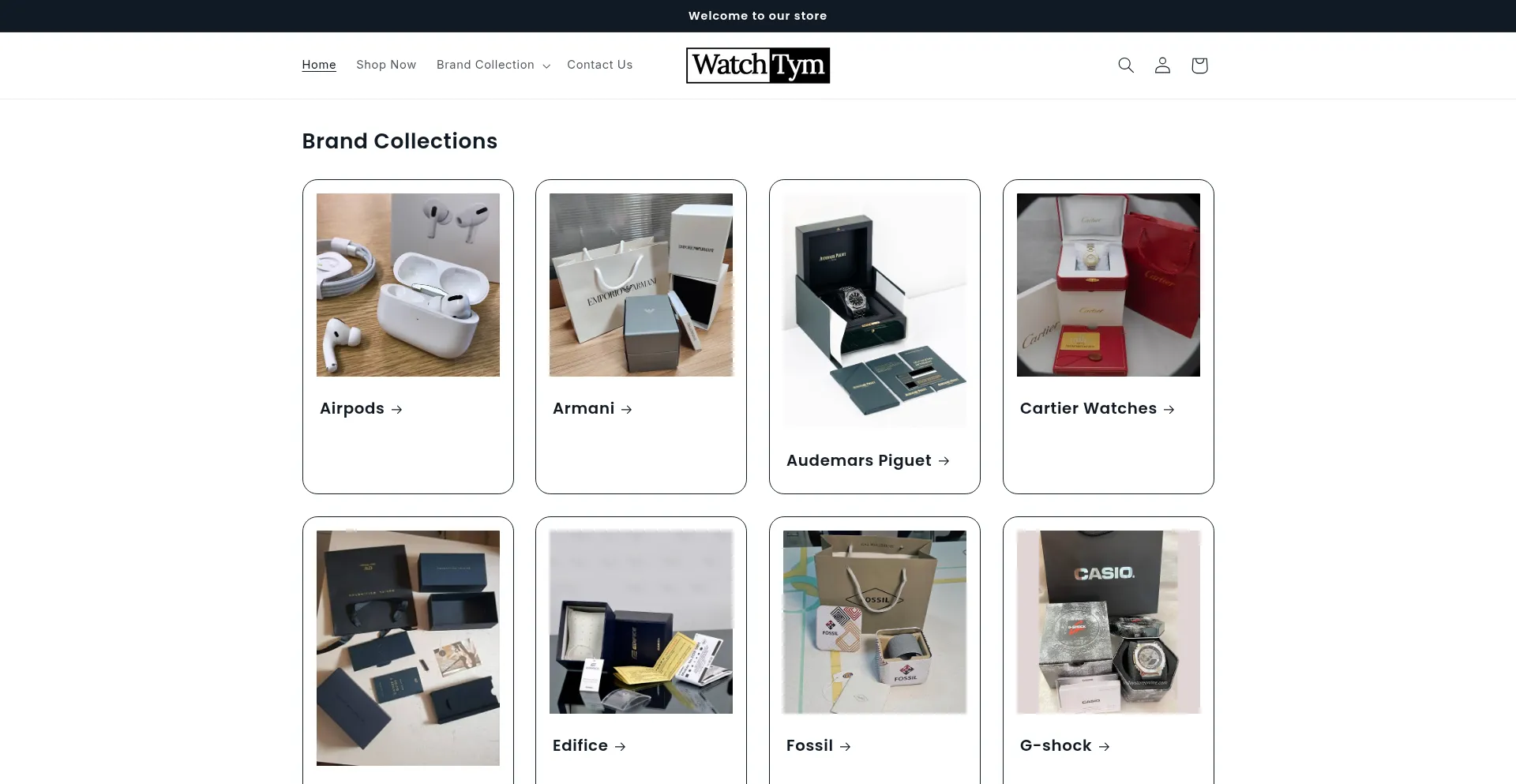 Website screenshot of Thewatchtime.shop