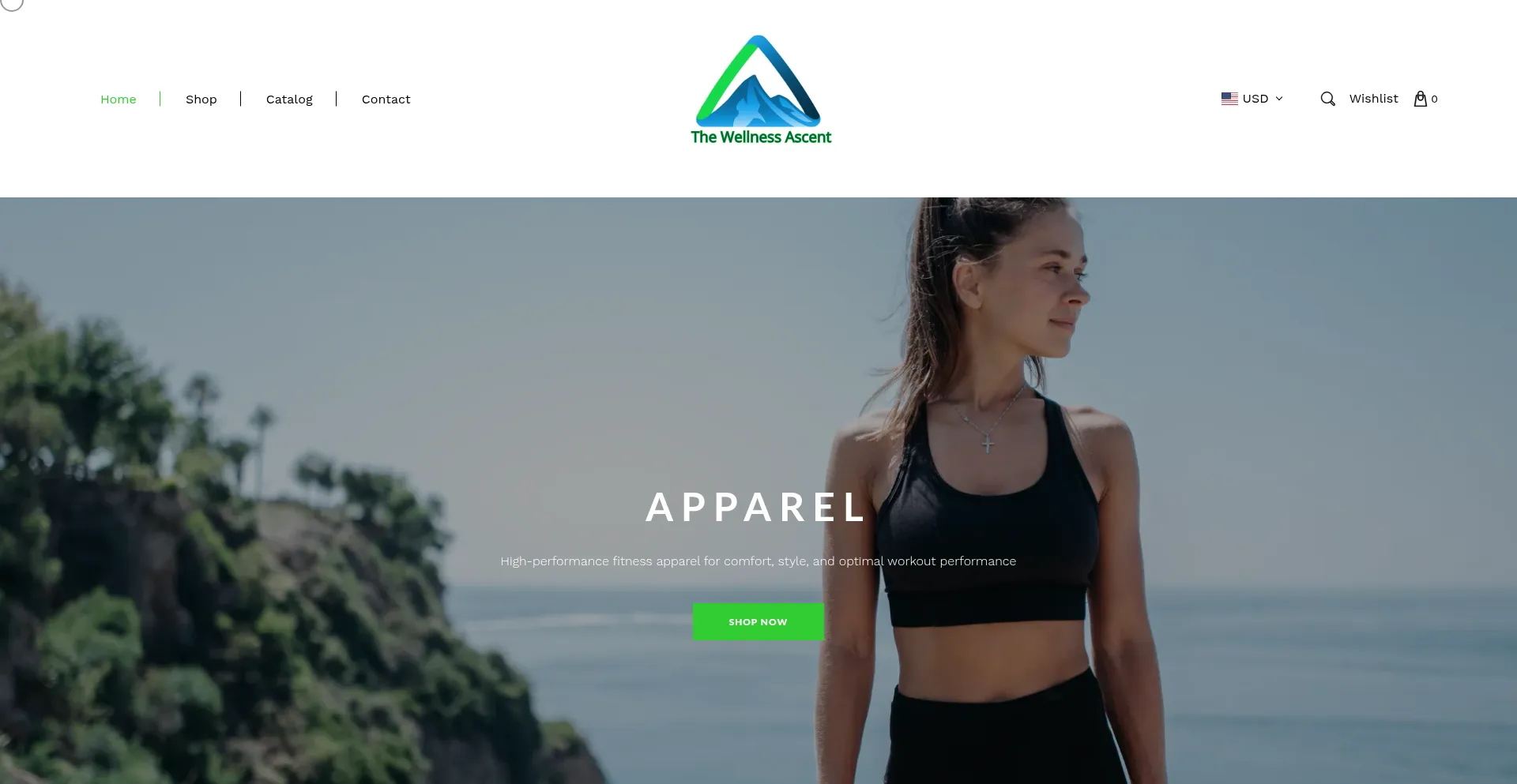 Website screenshot of Thewellnessascent.com