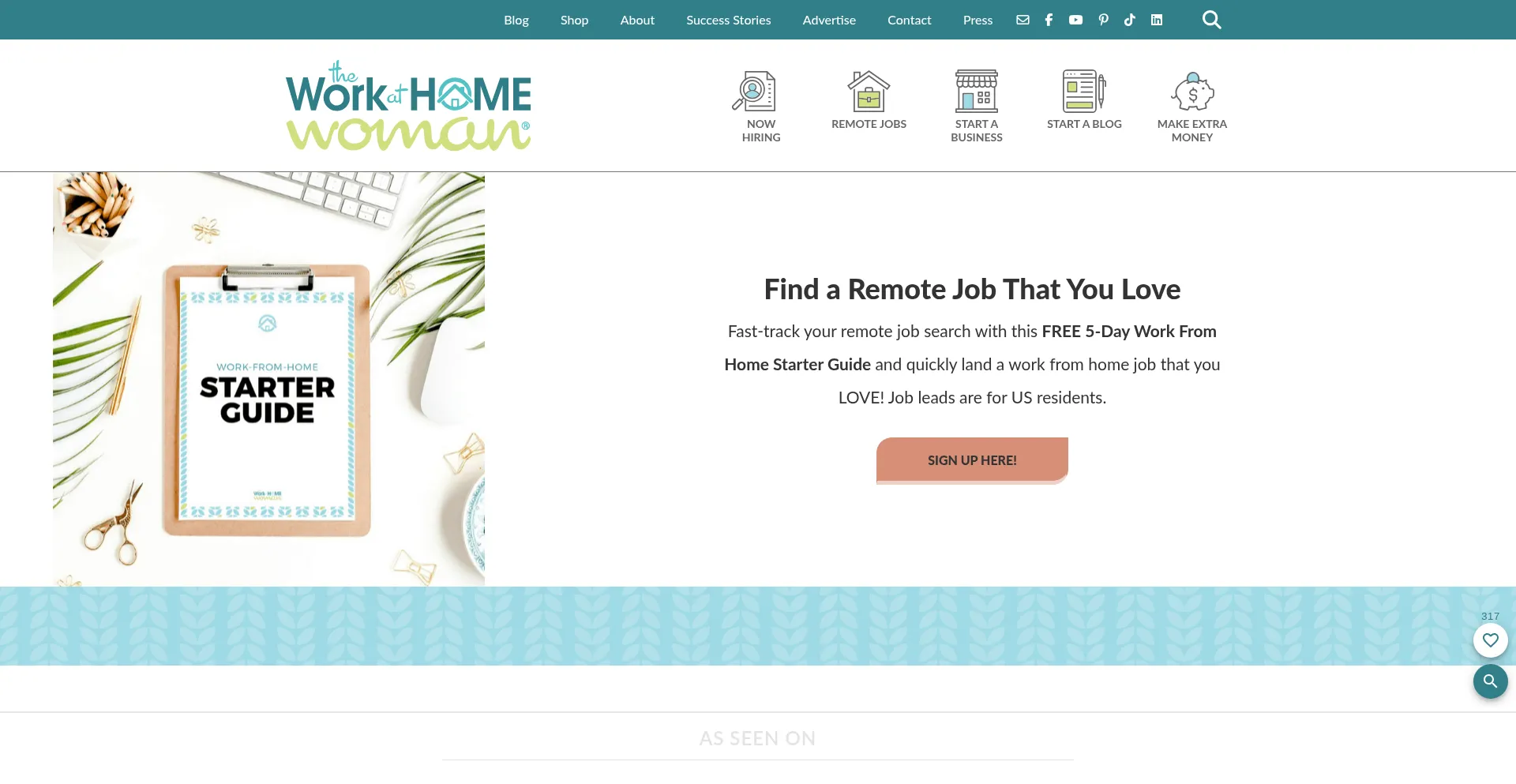 Theworkathomewoman.com Screenshot
