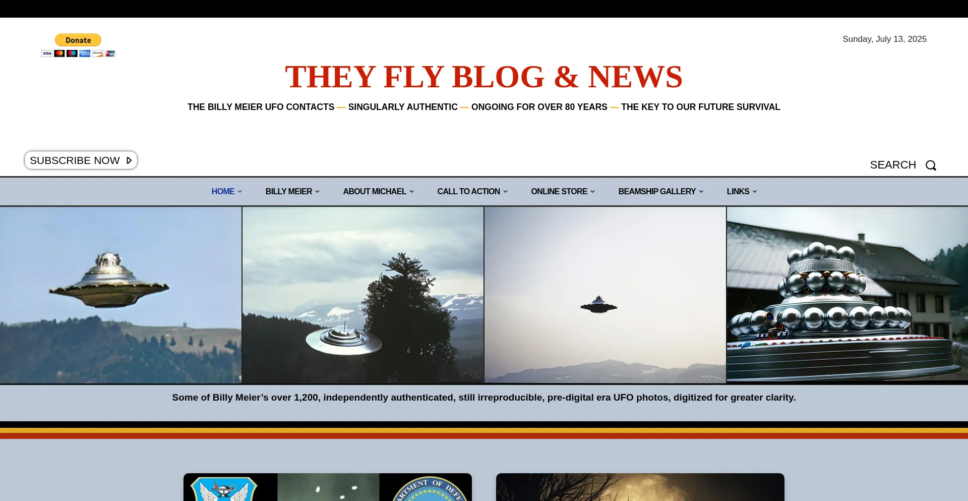 Website screenshot of Theyflyblog.com