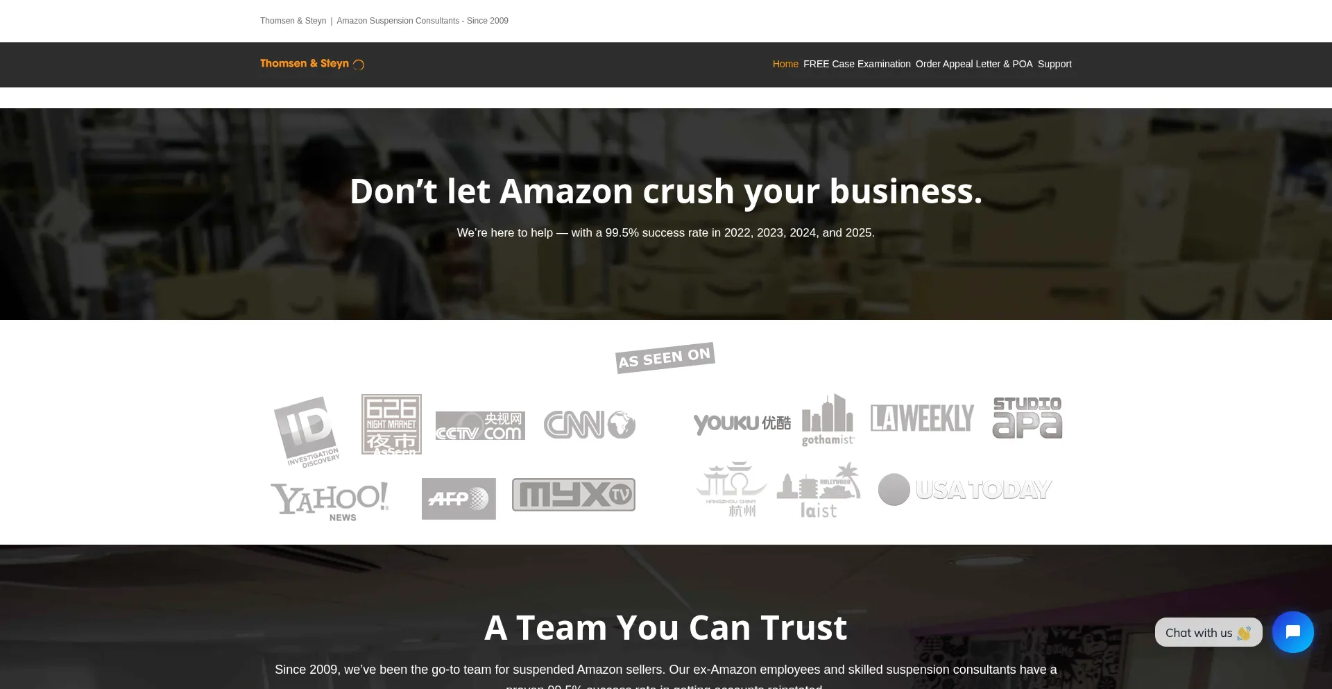 Website screenshot of Thomsensteyn.com