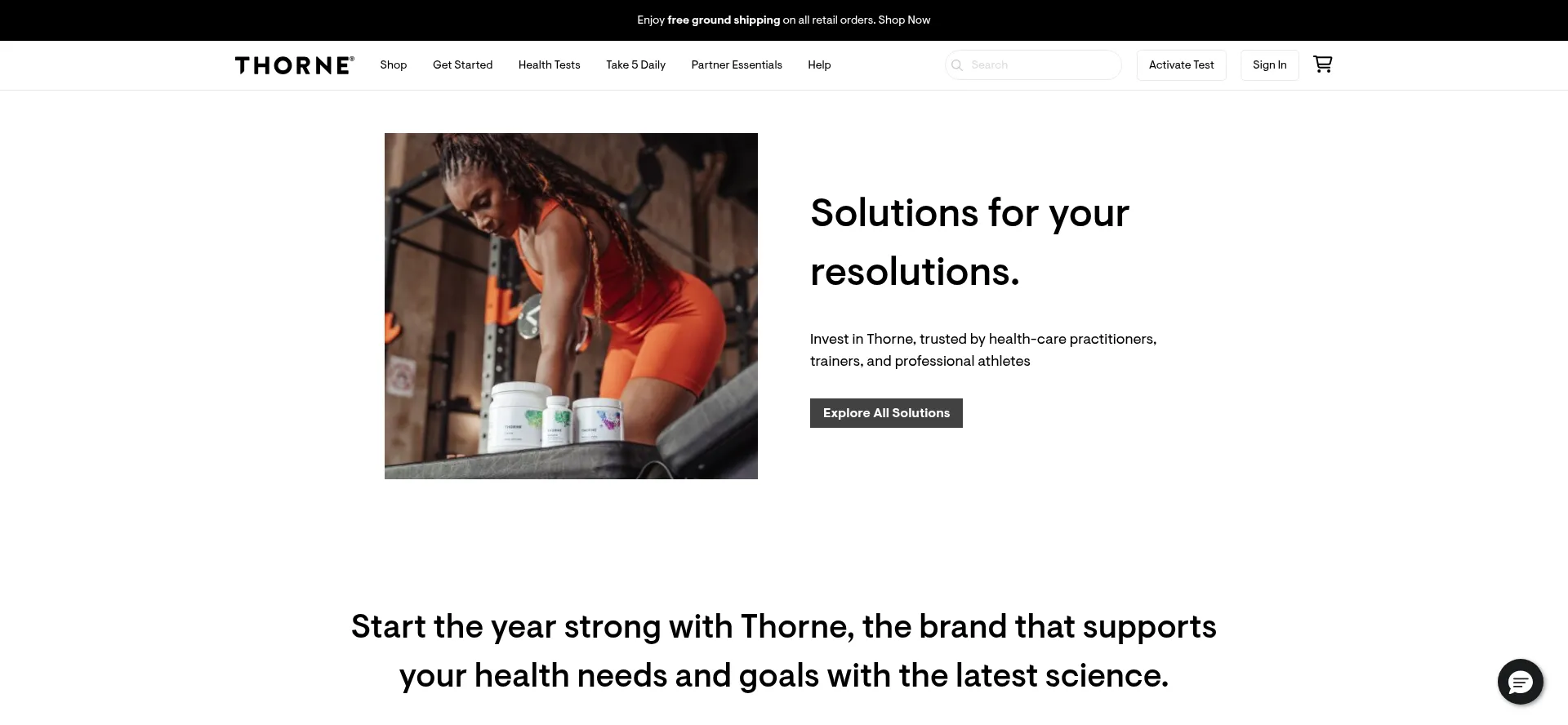 Thorne.com Screenshot