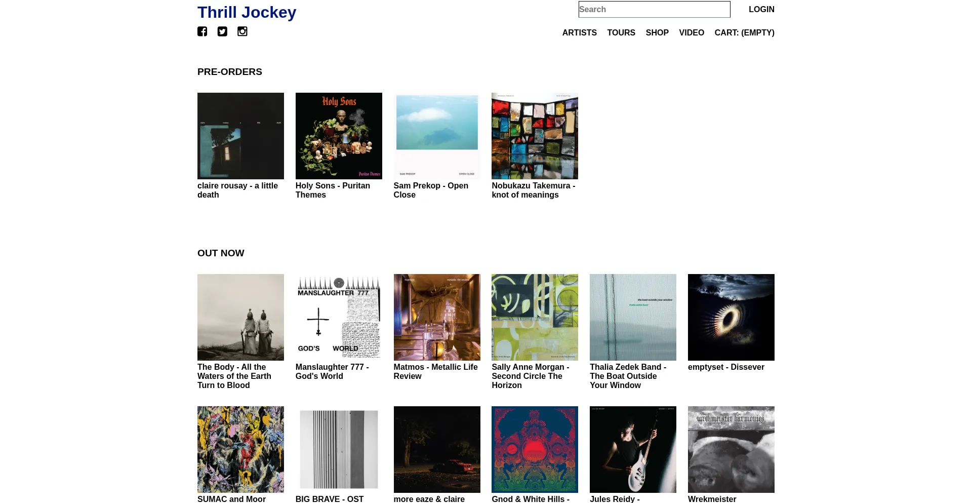 Thrilljockey.com Screenshot