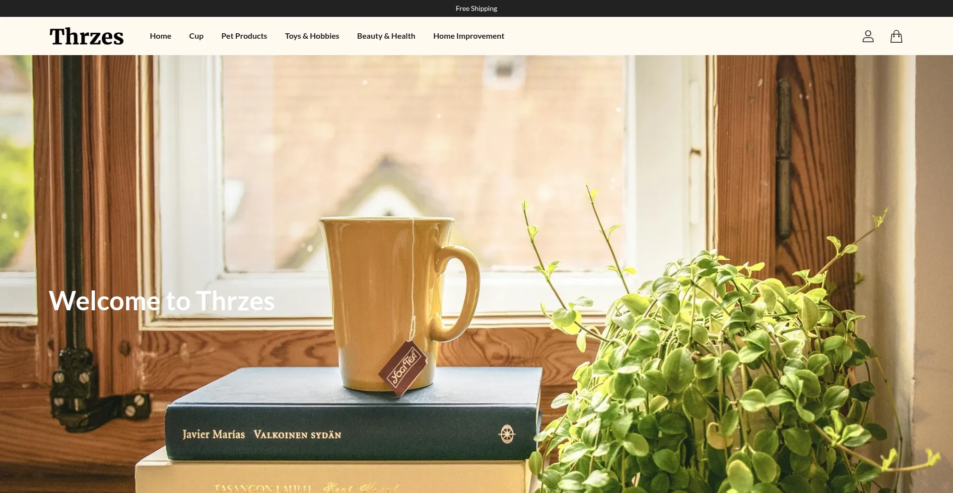 Website screenshot of Thrzes.shop