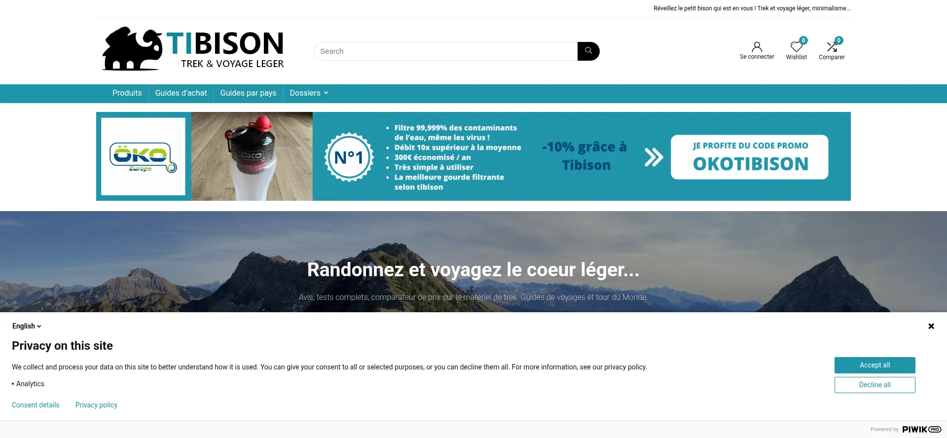 Website screenshot of Tibison.com