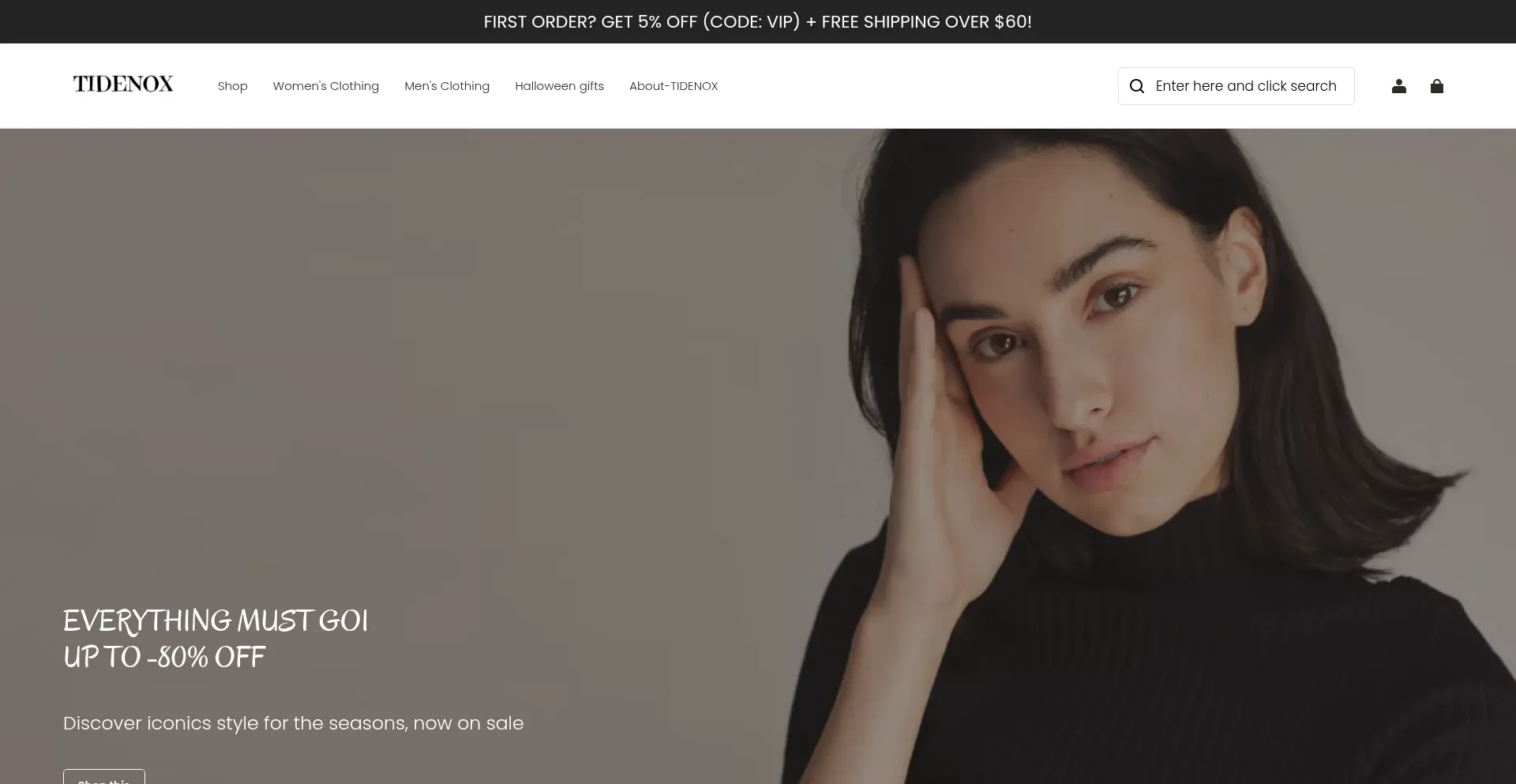 Website screenshot of Tidenox.com