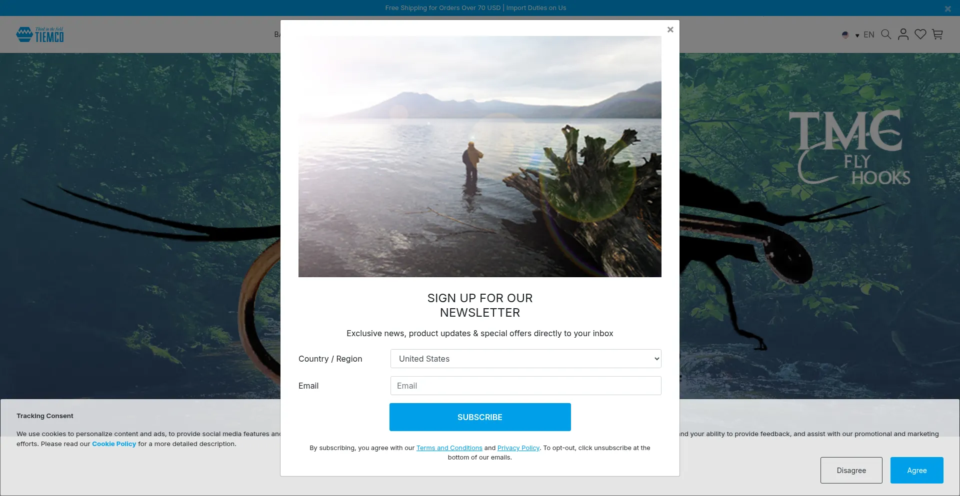 Website screenshot of Tiemco-global.com