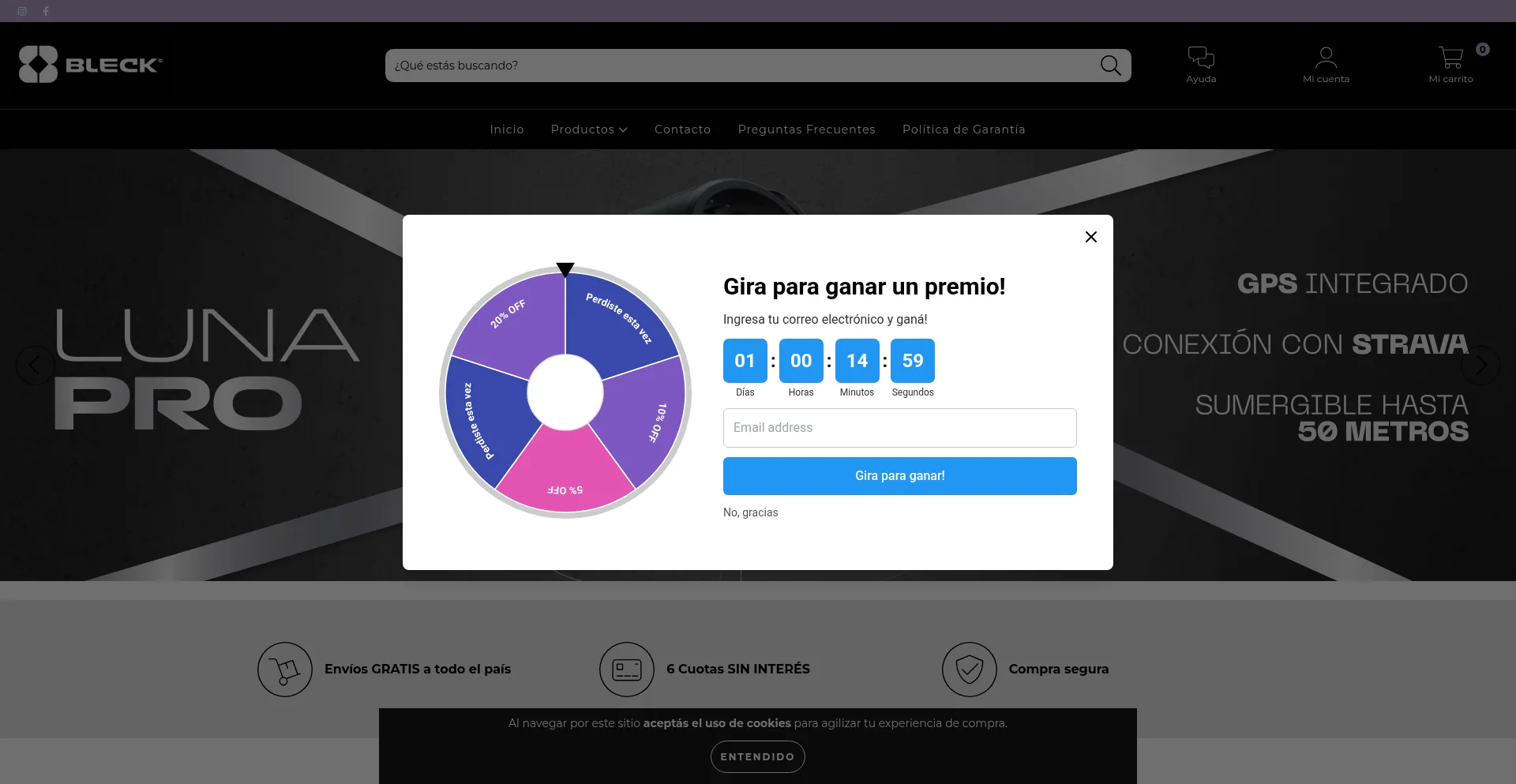 Tiendableck.com Screenshot
