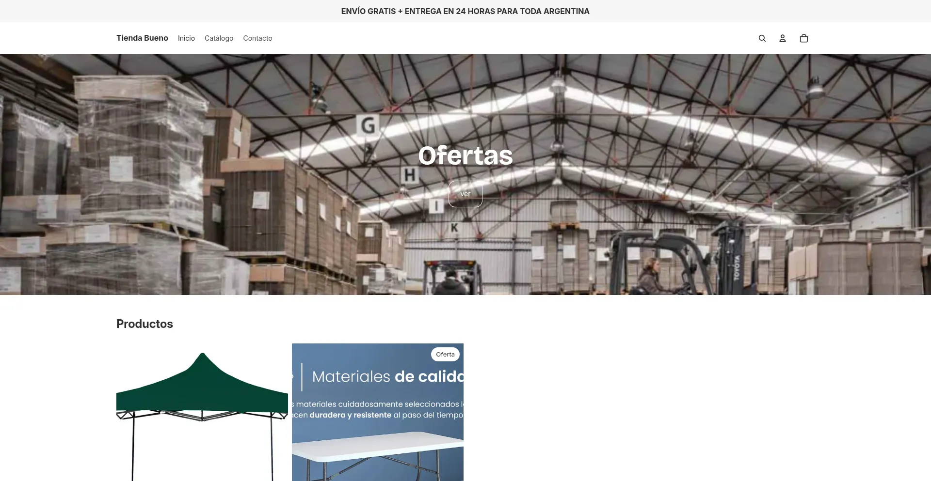 Website screenshot of Tiendabueno.shop
