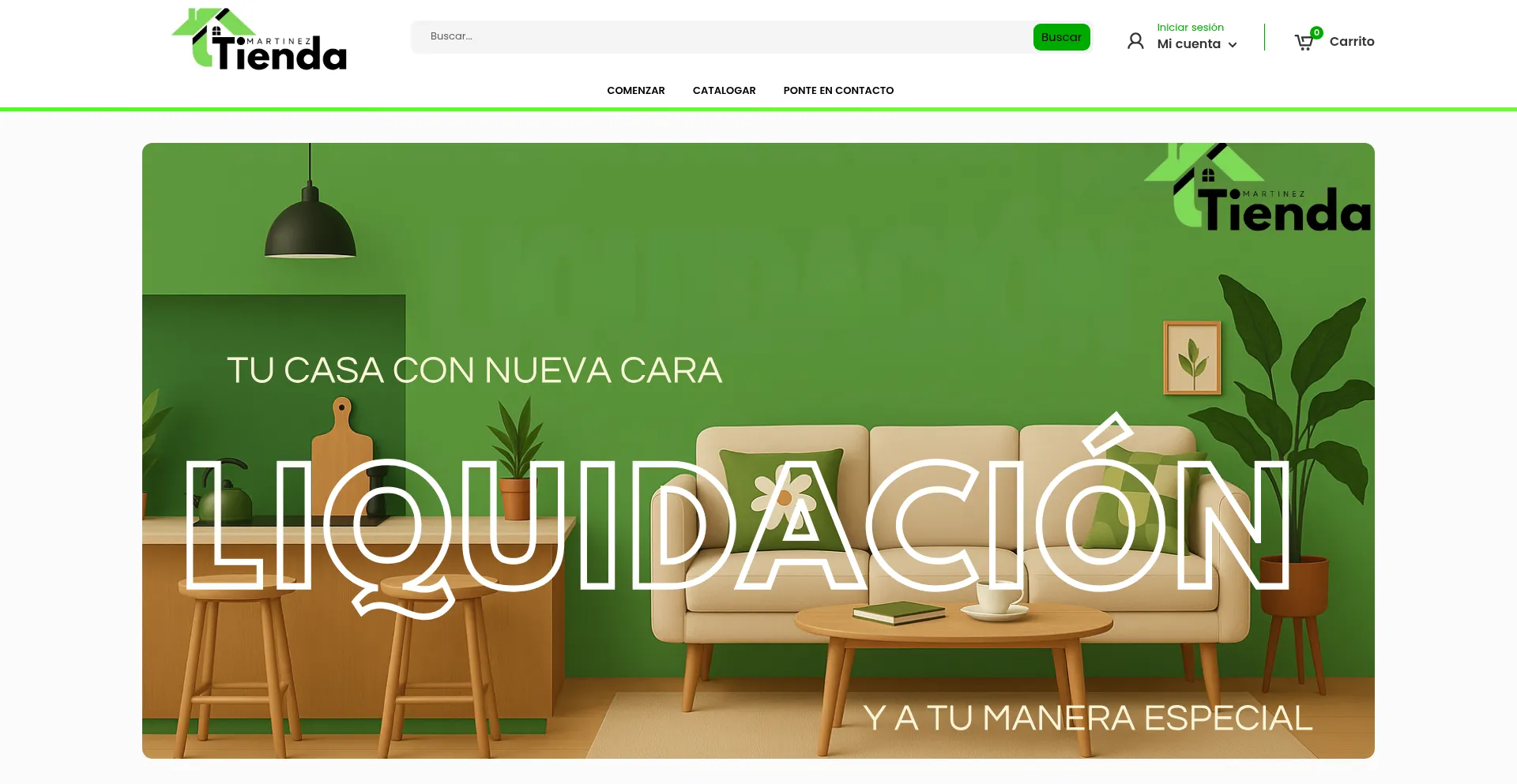 Website screenshot of Tiendamartinez-ar.com