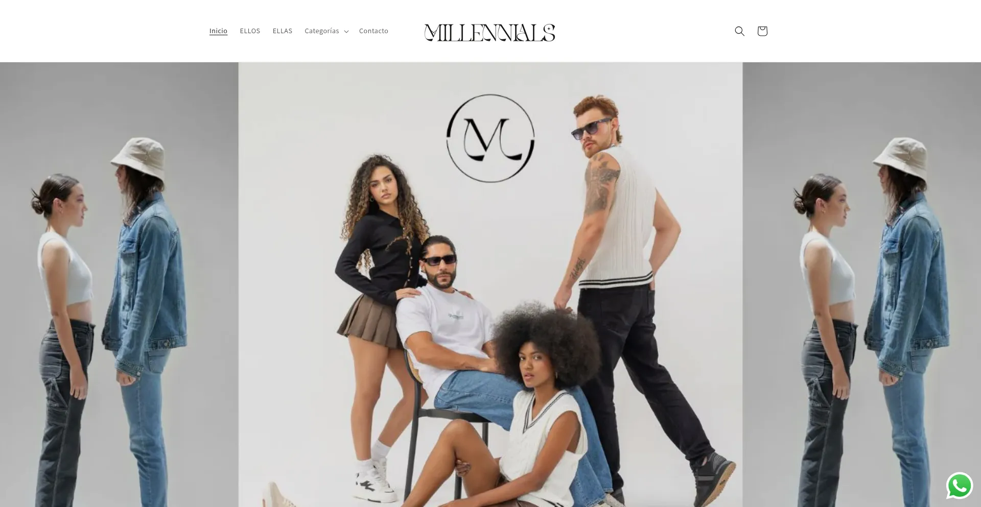 Website screenshot of Tiendamillennials.com