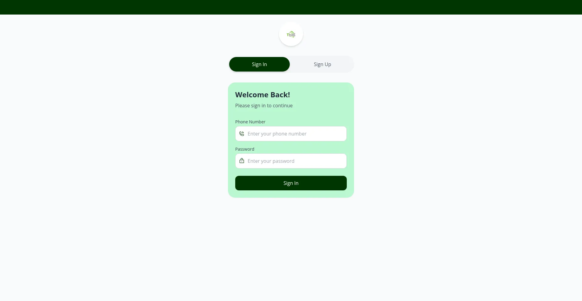 Website screenshot of Tillbills.site
