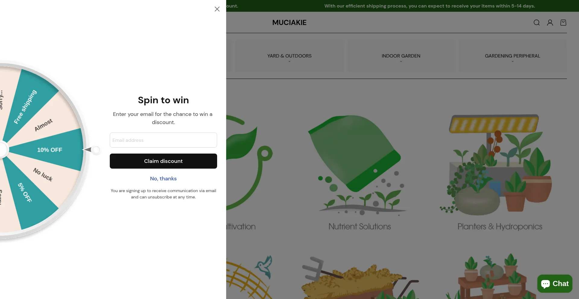 Website screenshot of Timergarden.com