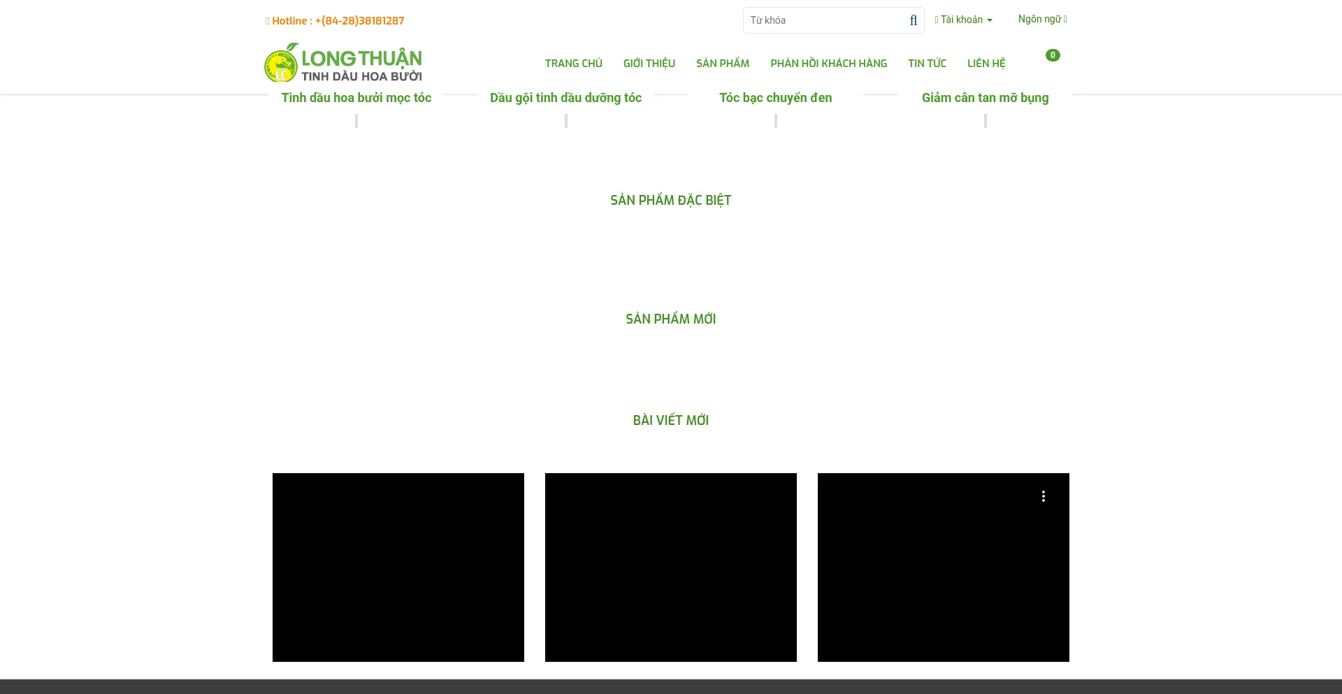 Website screenshot of Tinhdauhoabuoi.com.vn
