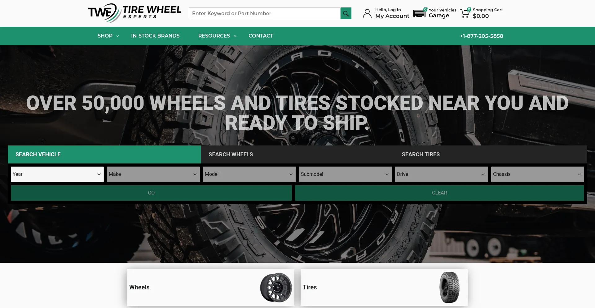 Website screenshot of Tirewheelexperts.com