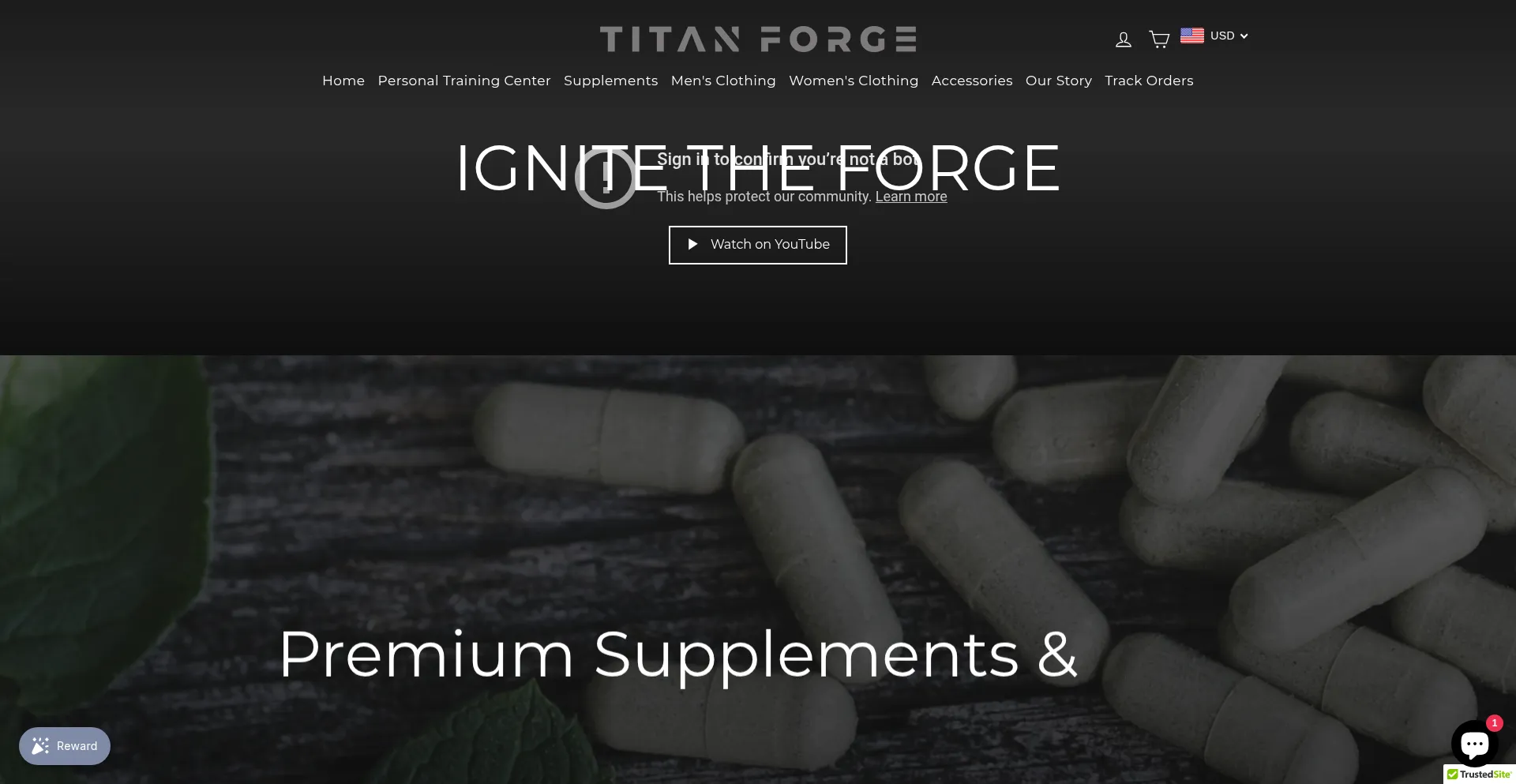 Titanforgefit.com Screenshot
