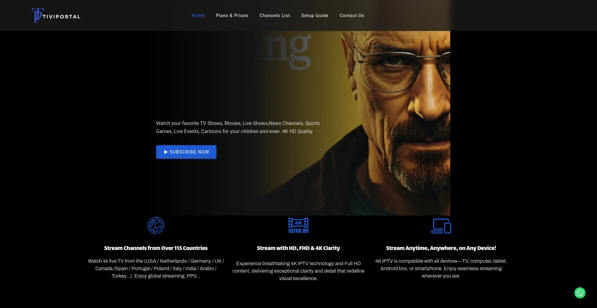 Website screenshot of Tiviportal.com