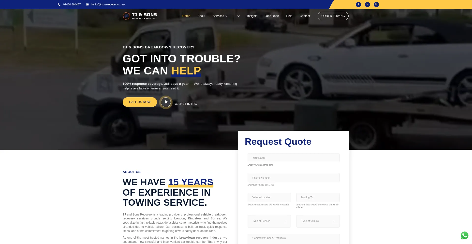 Tjsonsrecovery.co.uk